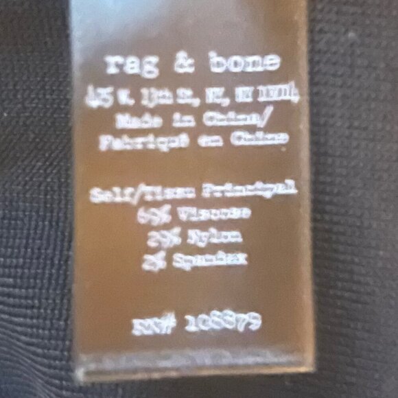 Rag & Bone Pencil Skirt Small Black Whimsigoth Western Lace Up Minimalist Boho - Picture 5 of 6